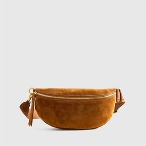 Quince Brown Suede Pouch